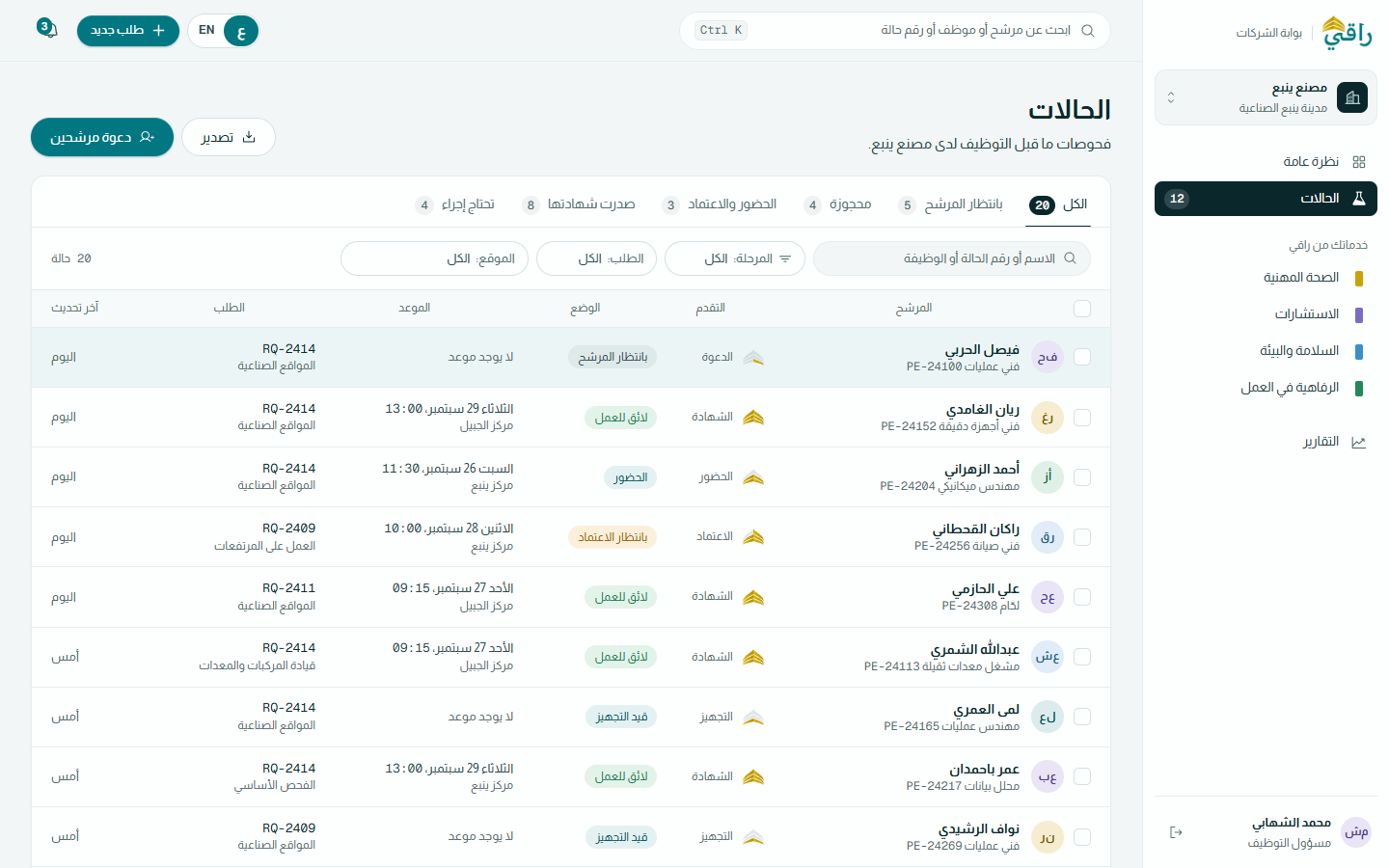 الحالات